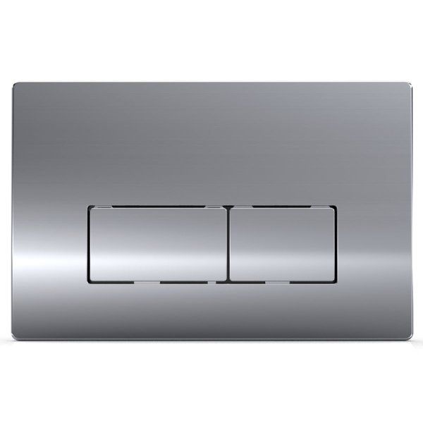 Кнопка смыва Azario 24.7х2.5х16 , пластик, цвет Хром глянцевый (AZ-8200-0089/AZ-P58-0120)