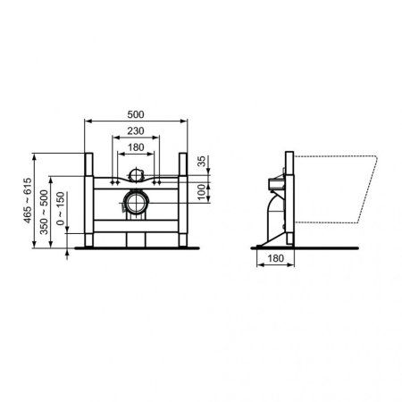 Система инсталляции Ideal Standard ProSys R010167 для унитаза