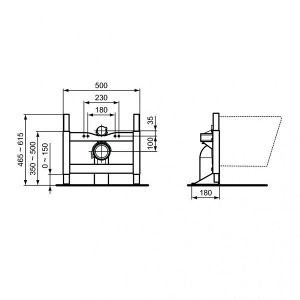 Система инсталляции Ideal Standard ProSys R010167 для унитаза