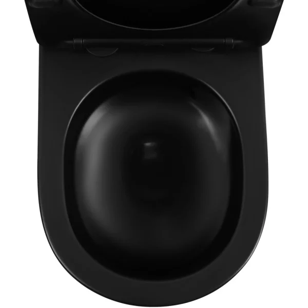 Унитаз подвесной Abber Bequem AC1102TMB безободковый, торнадо, с сиденьем микролифт, черный матовый