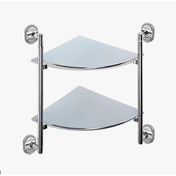 Полка стеклянная угловая D-Lin D262700, хром
