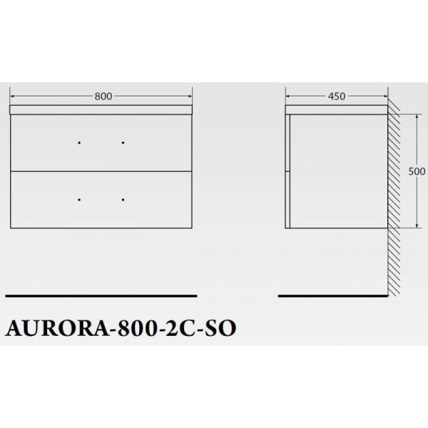 Мебель для ванной BelBagno Aurora AURORA-800-2C-SO-BL 80 bianco lucido