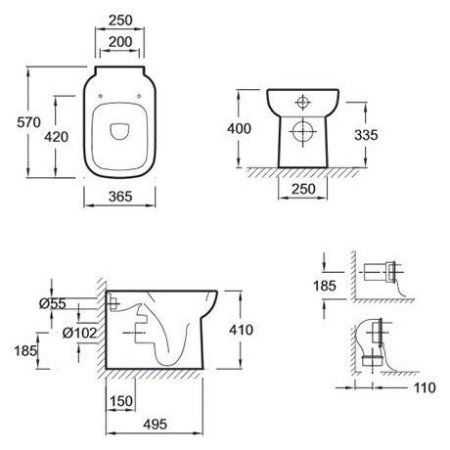 Унитаз приставной Jacob Delafon Replay E4776-00