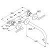 Смеситель для раковины Kludi NOVA FONTE Puristic 201460515 настенный, хром