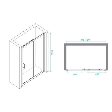 Душевая дверь RGW Passage 41081410-14 стекло прозрачное/профиль черный