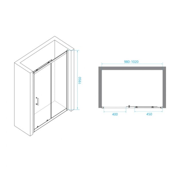 Душевая дверь RGW Passage 41081410-15 стекло прозрачное/профиль белый