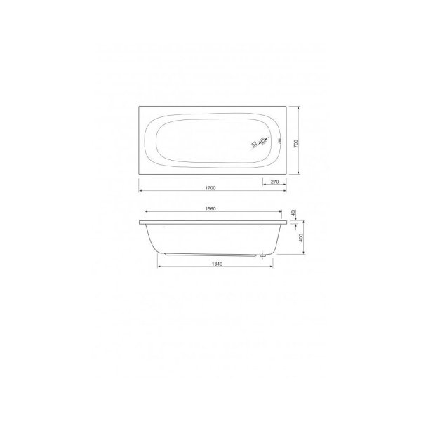 Акриловая ванна Cezares Piave PIAVE-170-70-42 170x70