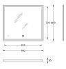 Зеркало Kerama Marazzi Tecno TE.mi.90 90х80 с подсветкой