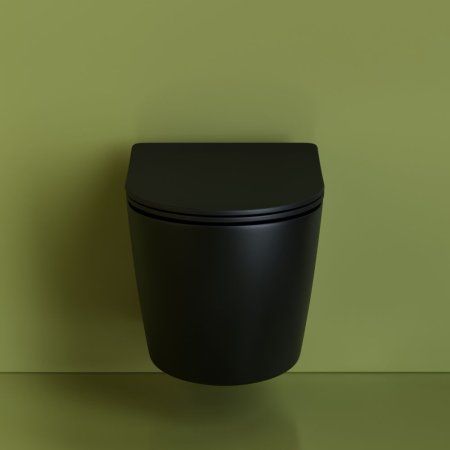 Унитаз подвесной Ceramica Nova Uno CN11001MB микролифт, черный матовый