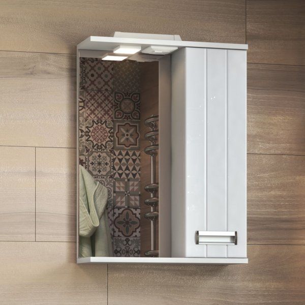 Шкаф VIGO навесной с зеркалом Diana 500 (правый) со спотом (z.DIA.50.R.El)