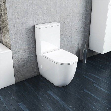 Унитаз напольный Teymi Lina безободковый, сиденье микролифт T40103