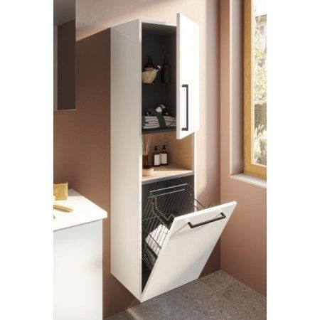 Шкаф-пенал VitrA Root 66231 40 R с корзиной для белья, белый
