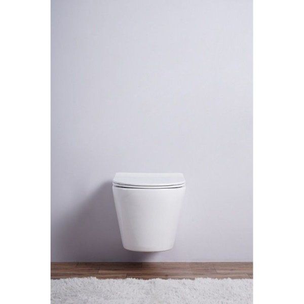 Унитаз подвесной Esbano Clavel безободковый, белый