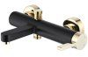 Смеситель для ванны и душа REA POLO BLACK GOLD черный/золото настенный, REA-B9979