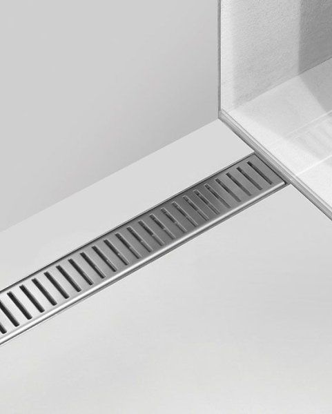 Решетка AlcaPlast Pure 550L нержавеющая сталь глянцевый