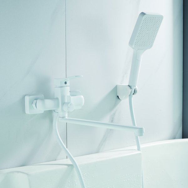 Смеситель для ванны Shevanik S9KS92CD2CJB белый