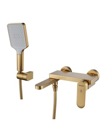Смеситель для ванны Shevanik S4552G, Золотой сатин