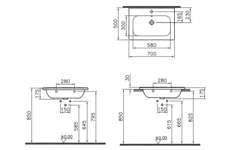 Раковина VitrA D-Light 5918B003-0001  70