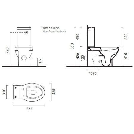 Чаша для унитаза-компакта GSI Modo 771711