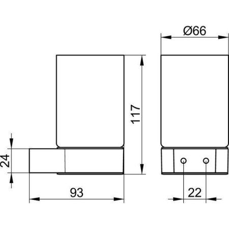 Стакан Keuco Plan 14950 019000 хром