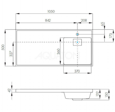 Раковина Aquaton Лондри 1A72223KLH010 105 R белый