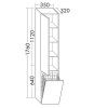 Шкаф-пенал Burgbad Iveo HSIG035RF2833G0161 R с бельевой корзиной, белый глянцевый