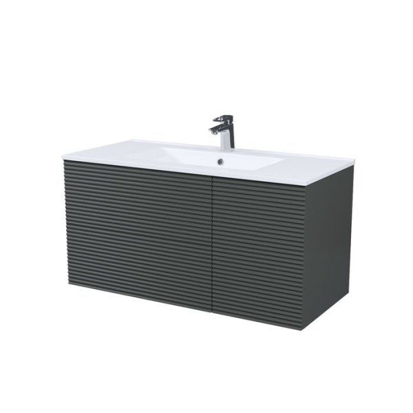 Тумба с умывальником, подвесная, 100 см, темно-серый, Bild, IDDIS, BIEYL1MY0GKB0iXU95SPK