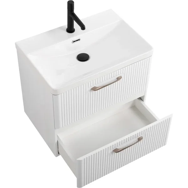 Тумба под раковину BelBagno Due DUE-500-2C-SO-BL-P 50,6 см, подвесная, Bianco Lucido