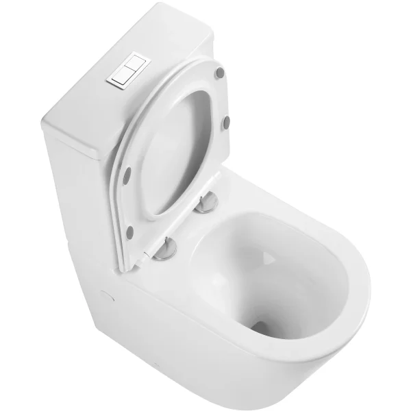 Унитаз-компакт Grossman GR-4458SQ безободковый, торнадо, с сиденьем микролифт, белый