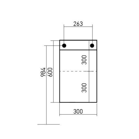 Полупенал MIXLINE АВРОРА-30 универсальный H-600 Дуб натуральный 300*600*250 (535125)