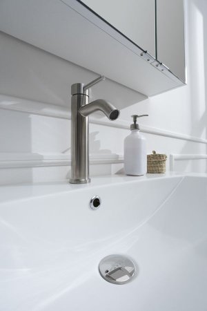 Смеситель Aquanet Steel AF210-10S для раковины, сталь