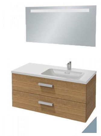 Мебель для ванной Jacob Delafon Vox 100 R изогнутая ручка, нежный аквамарин