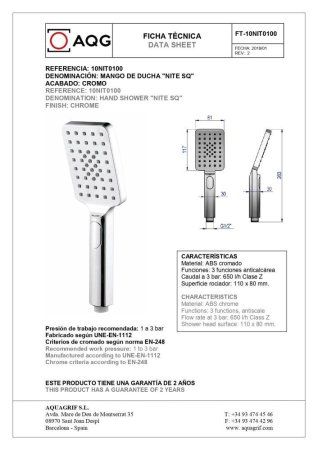 Смеситель AQG Delta 01DEL419CR для ванны, хром