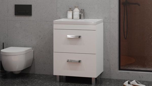 Тумба Velvex напольная Orlando 60, белый матовый (tn.ORL.CLA.60.2Y белый матовый)