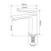 Смеситель Comforty для раковины, картридж 35 мм, черный матовый, FC071A-CMT