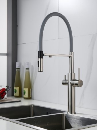 Смеситель для кухни Shevanik S478L, Сатин