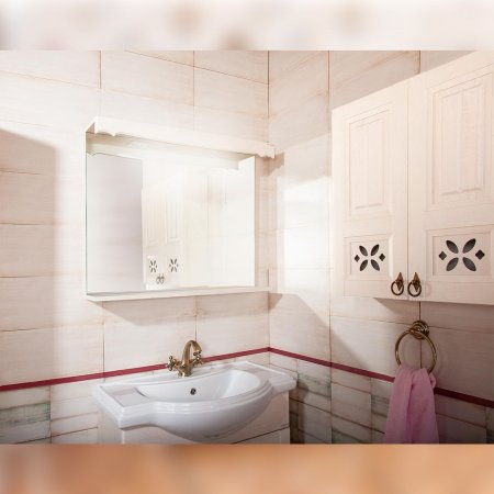 Комплект мебели для ванной Бриклаер КАНТРИ 80K, бежевый