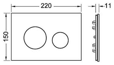 Лицевая панель Tece Loop Modular 9240674 черная