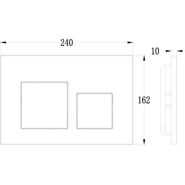 Кнопка смыва Veconi Flush V4 FLV4-B для инсталляции, черный матовый