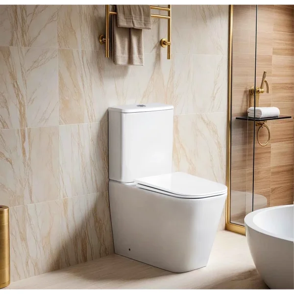 Унитаз-компакт Ceruttispa Manlio CT10618 безободковый, торнадо, с сиденьем микролифт, белый