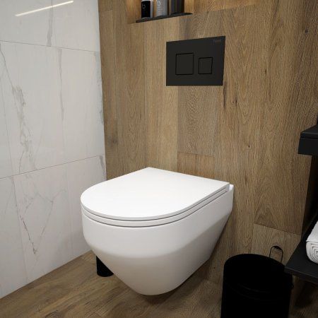 Унитаз подвесной Teymi Demi безободковый, сиденье микролифт T40208