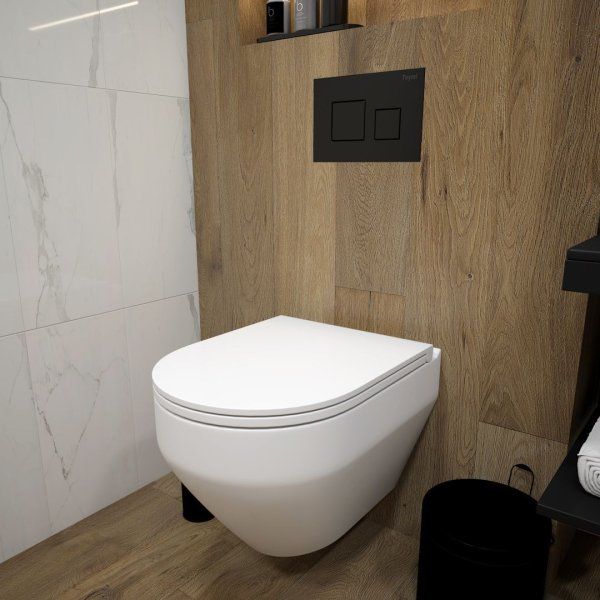 Унитаз подвесной Teymi Demi безободковый, сиденье микролифт T40208