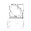 Карниз Aquanet Vitoria 00181620 130х130 для ванны