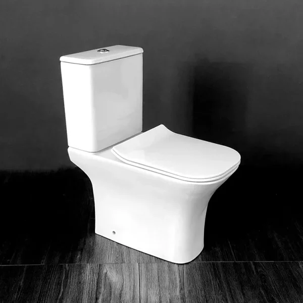 Унитаз-компакт Ceruttispa Vettore CT7192 безободковый, с сиденьем микролифт, белый