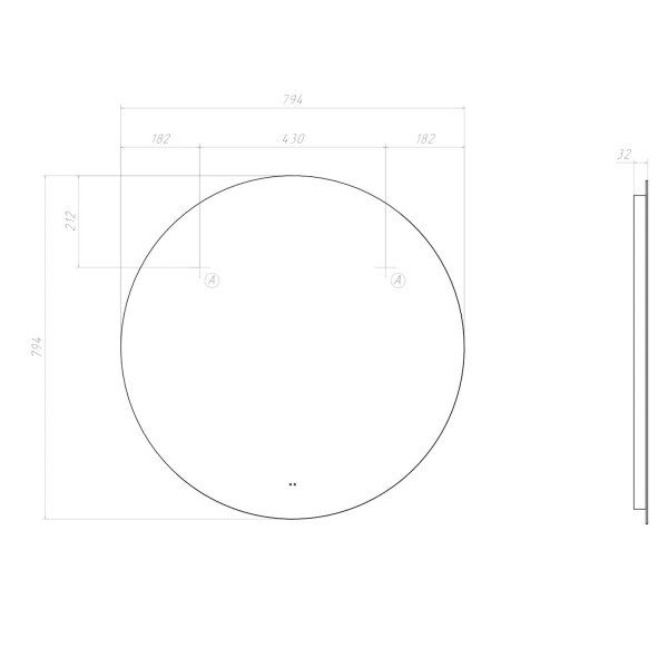 Зеркало VIGO Otti Comfort 800 (185)
