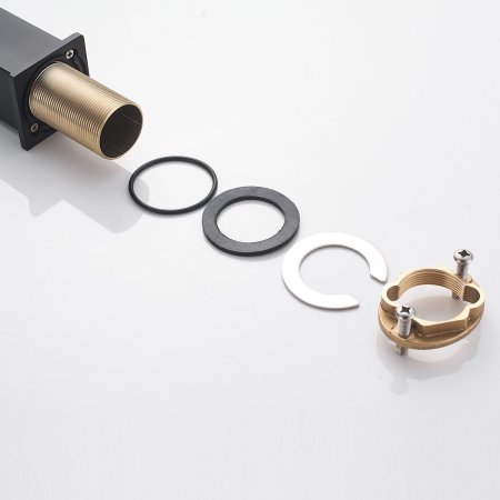 Смеситель для раковины однорычажный с гайкой Shevanik S9601H, Черный