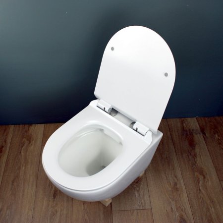 Унитаз подвесной Teymi Lina Pro безободковый, сиденье микролифт T40106