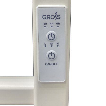 Полотенцесушитель электрический с/т GROIS Orso GR-124 110/1200 П3 RAL9016 белый матовый диммер справа