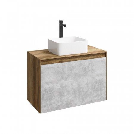 Мебель для ванной Aqwella 5 stars Mobi MOB0106DB+MOB0706BS 60 дуб балтийский/бетон светлый