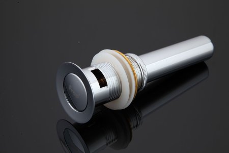 Донный клапан для раковины с переливом Frap F66-2, хром